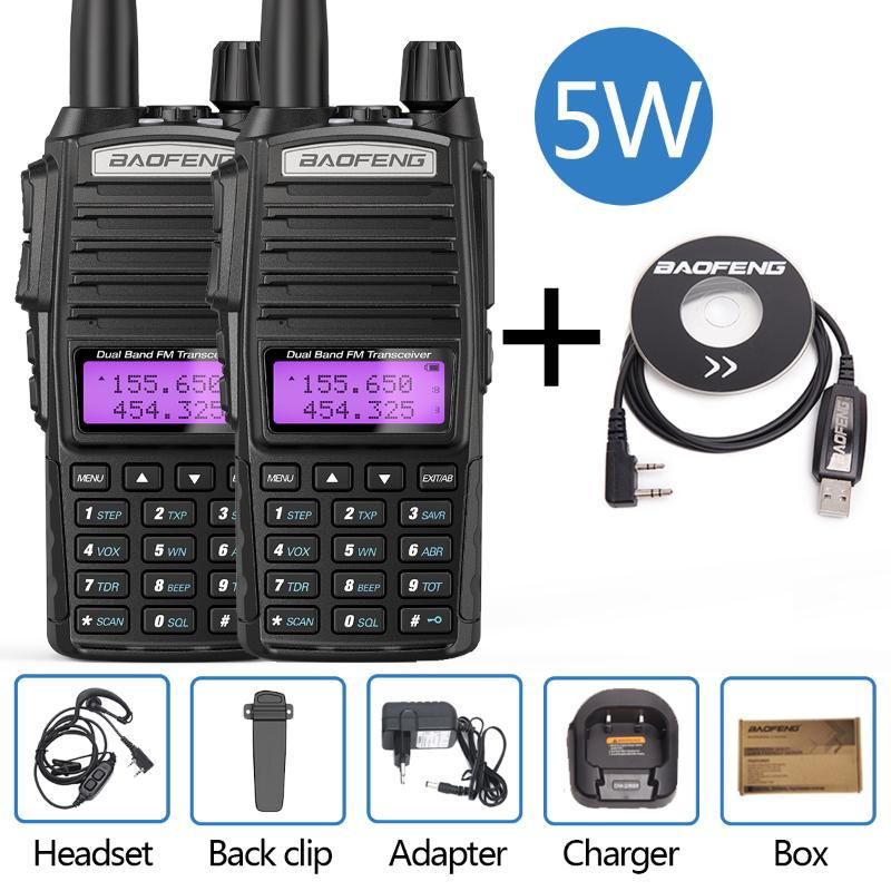 Baofeng UV-82 8 Watts High Power 2-Way Radio Dual Band UHF VHF Triple Power 8w/5w/1w Walkie Talkie 