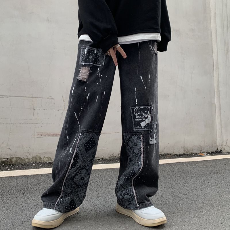 Compra Hombres Mujeres Casuales Pantalones Vaqueros Sueltos Primavera Otoño  Moda Lavado Estiramiento Recto Simple Sólido Pantalones De Mezclilla Pantalones  Pantalones Barato | Entrega Rápida Y Calidad | Es.Dhgate