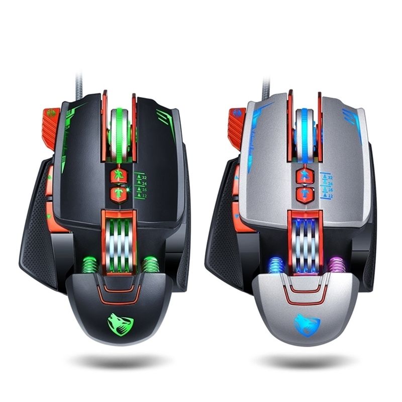 For T-WOLF V9 Gaming Mouse Wired Programmable Breathing