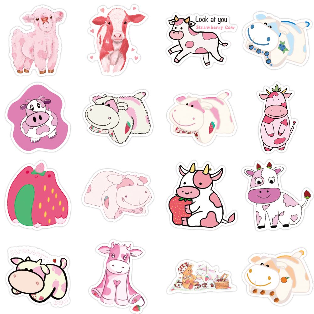 50PCS Cute Pink Animal Fruit Graffiti Sticker Aesthetic Cartoon Kawaii Girl Decals For Laptop Diy Phone 50PCS Cute Pink Animal Fruit Graffiti Sticker Aesthetic Cartoon Kawaii Girl Decals For Laptop Diy Phone