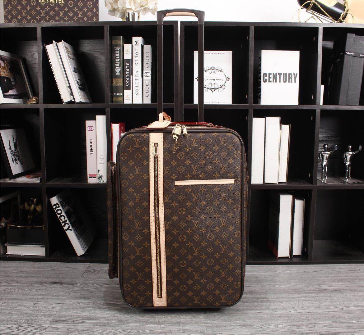 Louis Vuitton Suitcase Luggage Baggage Classic Mens Womens LV Trunk Bag  Flowers Letters Printing Trolley Case Universal Wheel Duffel Bags From  Olvcccxveshoes, $696.45
