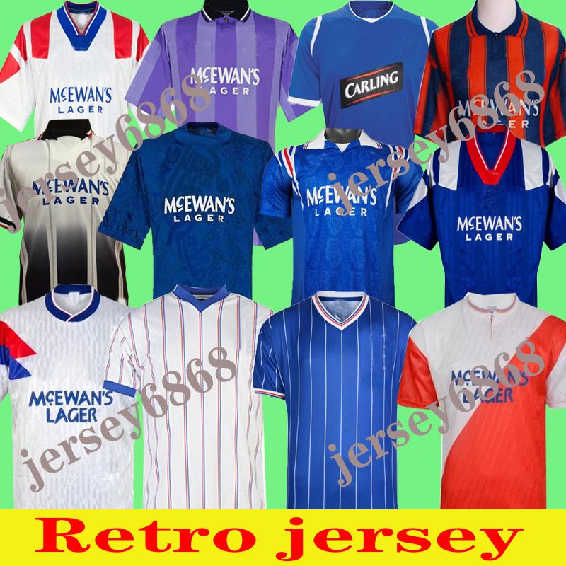 Glasgow Rangers Retro Jerseys 84 87 92 93 94 95 99 01 02