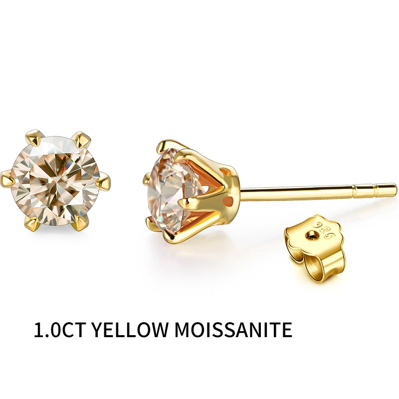 1.0yellow Moissanite-with Gra Certific