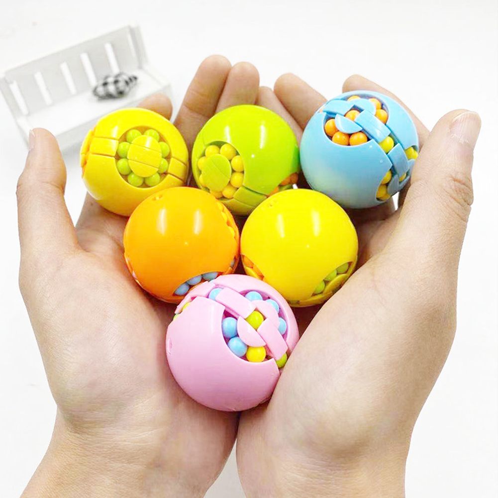 Rotating Round Magical Soybean Fingertip Fidget Toy Kids Educational Stress  Relief Intelligence Puzzle Cube Toys Random Color From Caizhikeji, $30.07