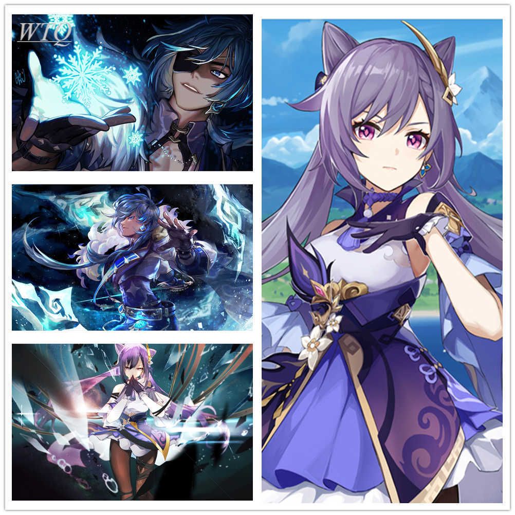 Genshin Impact Game Poster/ke Qing/kai Ya/anime Posters Wall Posters Canvas  Painting Wall Decor Wall Art Picture Home Decoration Y0927