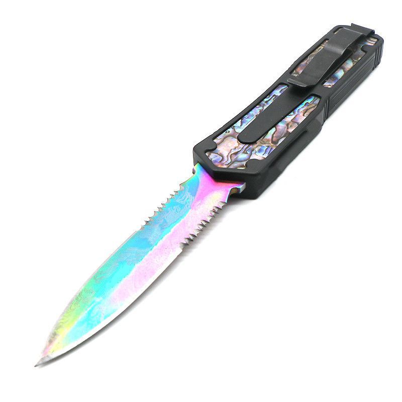 colorful double half serrated