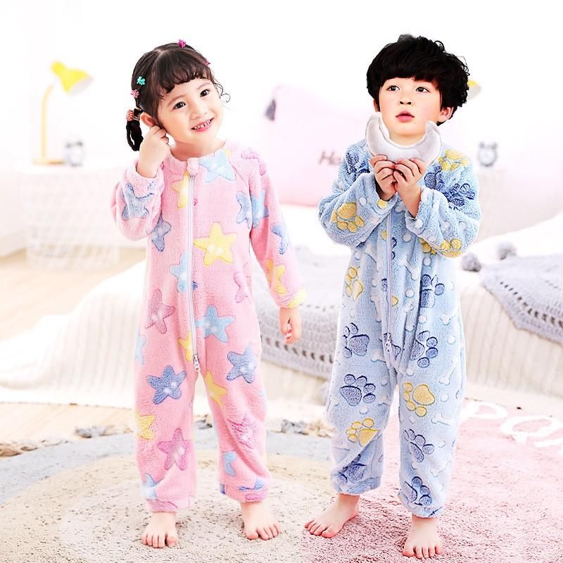 Pijamas niños ropa para niños niños invierno niña franela body niño pequeño onesie bebé