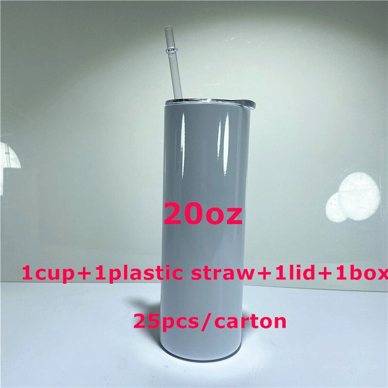 20oz mit Plastikstrohhalmen