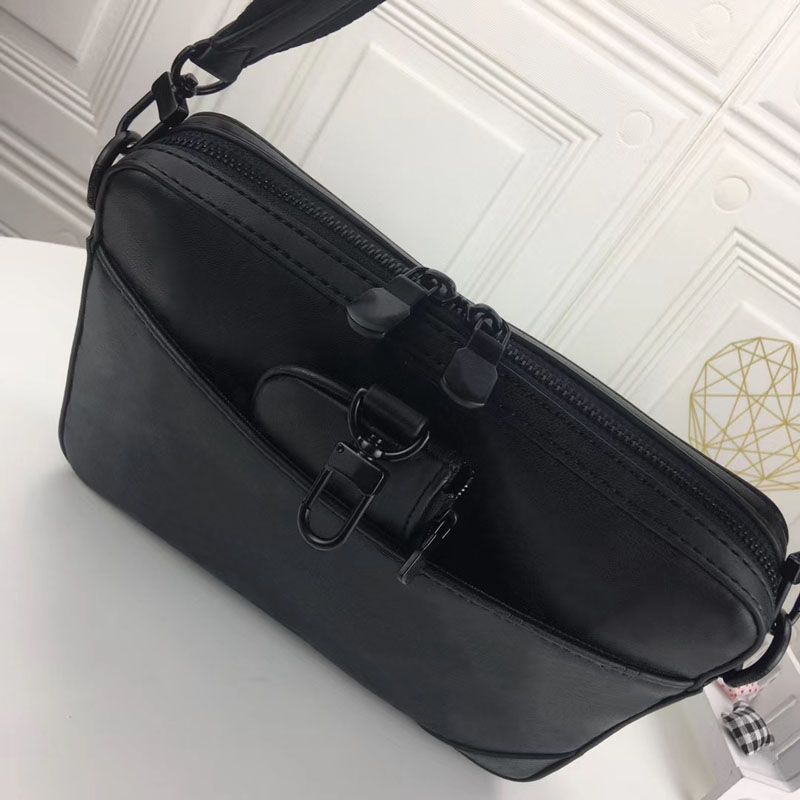 Black Flower Luxury Designer Messenger Bag Embossed Shadow Soft