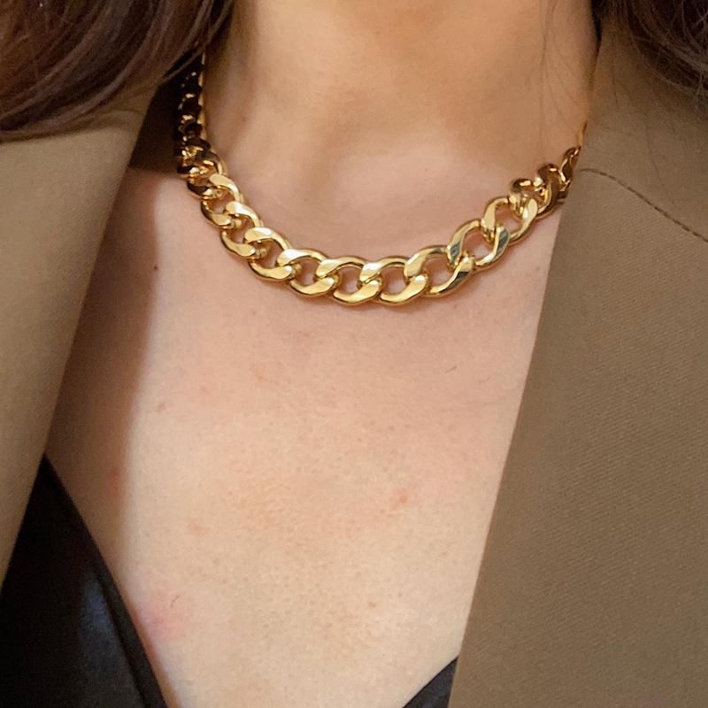 Chains Huge Bud Basic Punk Necklace 