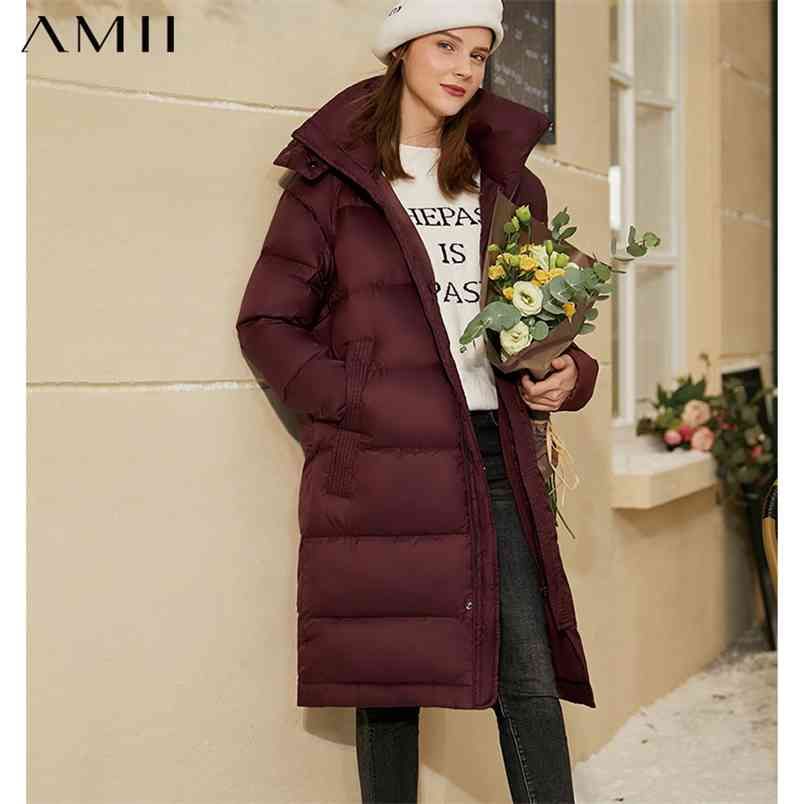 calf length down coat