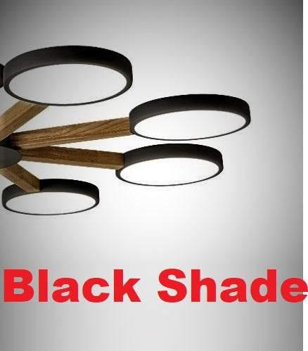 Shade noire 8 lumières de bras (96W) chaud