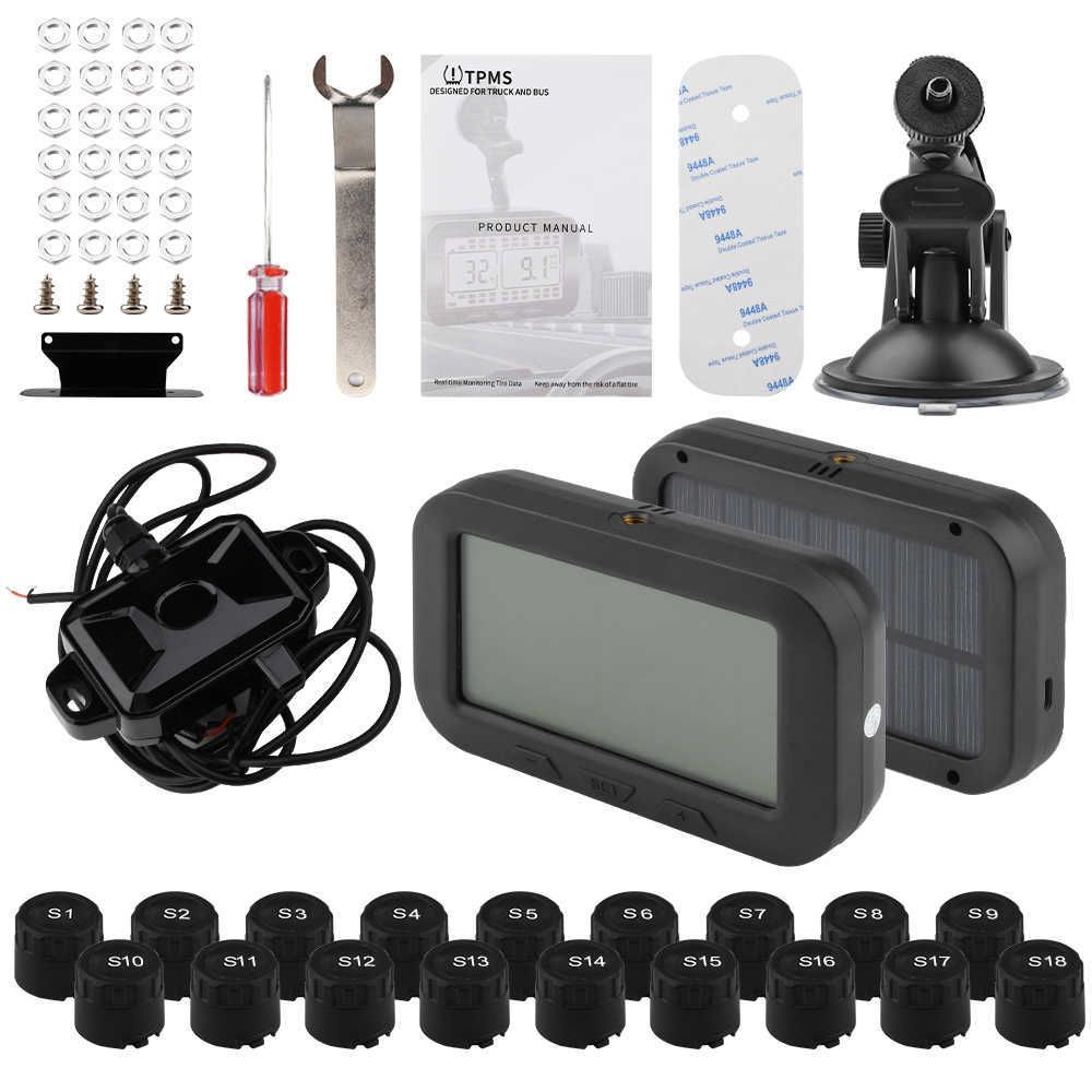 Capteur Tpms Moto Moteur Pression Pneu Surveillance de la température  Système d'alarme Lcd Affichage avec 2 E