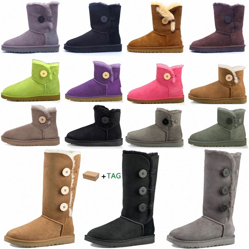 2021 Designer Dames Australië Australische Laarzen Winter Sneeuw Bont  Satijnen Boot Enkle Booties Bontleer Buitenshuis Schoenen #