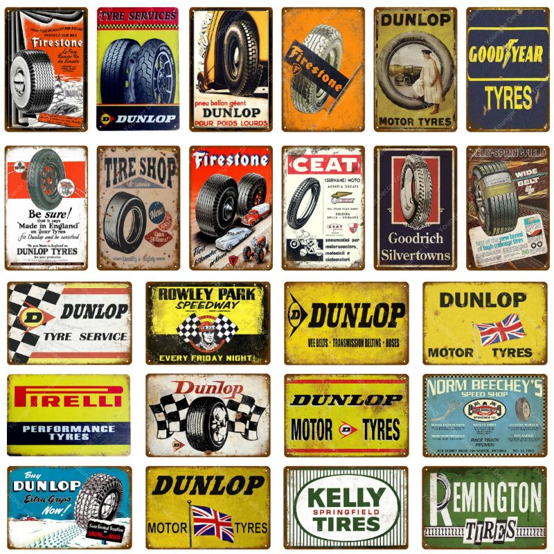 Firestone Tires Auto Shop Garage Decor Metal Sign 