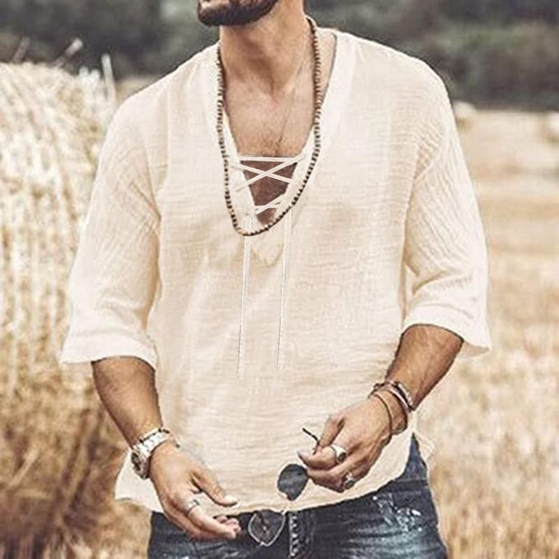 Camisa boho hombre Clearance