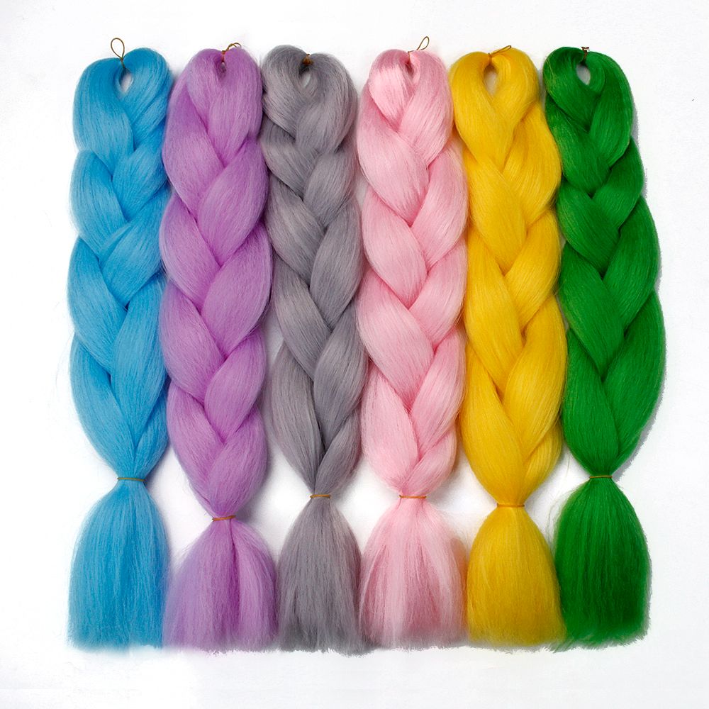 2021 24 Inches Jumbo Braid Synthetic Ombre Braiding Hair 100g/Pack Box ...