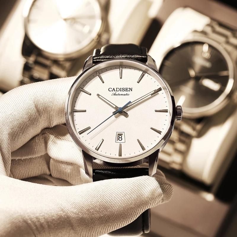 CADISEN 5Bar Clock Japan NH35A Movt Mechanical Watches Sapphire Leather  Men`s Watch Auto Date Luminous Hands Wristwatch Relogio - buy CADISEN 5Bar  Clock Japan NH35A Movt Mechanical Watches Sapphire Leather Men`s Watch