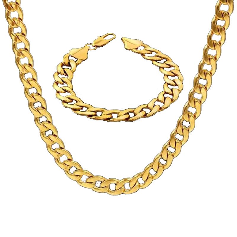 Wholesale Jewelry Sets Type Hot Sales 18K Real Gold Plated Men 