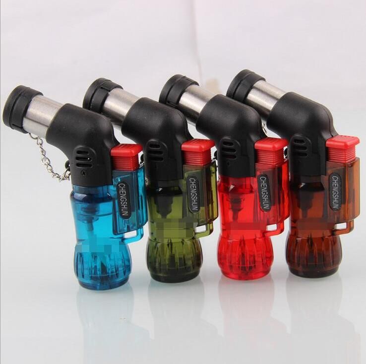 High Quality Torch Lighter Windproof Butane Refillable Lighter 4Colors 