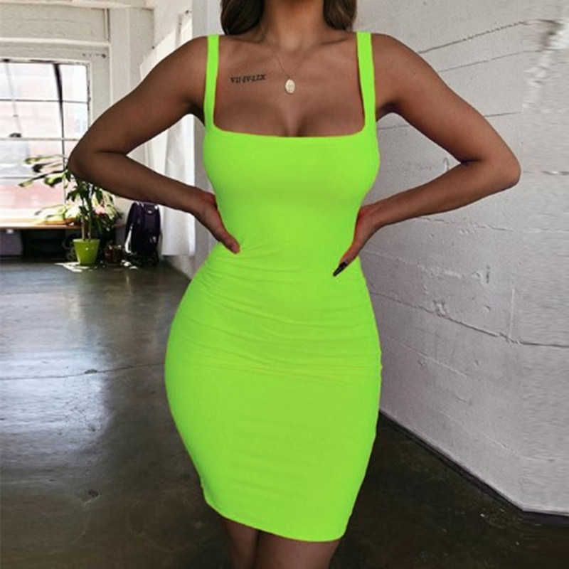 Slim Fit Bodycon Mini Vestido Mujer Verano Sin Mangas Sling Slim Fit Bodycon Mini Vestido Mujer Verano Sin Mangas Sling