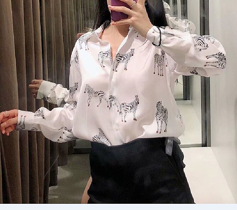 Compra Camisa De Negocios De Moda Para Animales De Moda Para Mujer Camisa  De Negocios De Manga Larga Zebra Chic Top Barato | Entrega Rápida Y Calidad  | Es.Dhgate