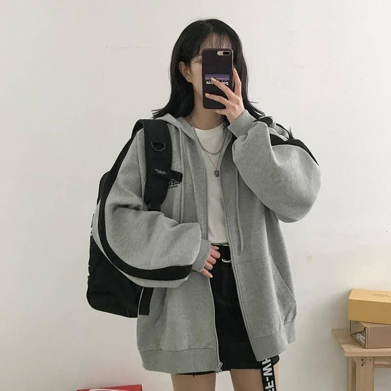 zip up cream moletom com capuz