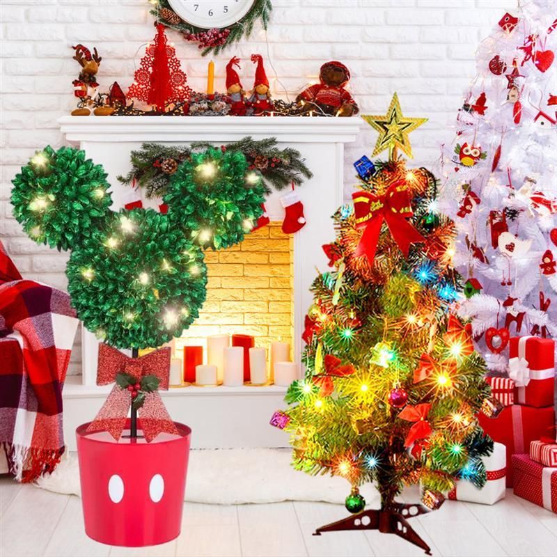 Christmas Decorations Artificial Tree Small Anime Figure Cartoon With LED Lights Holiday Party Decor Navidad Natal Christmas Decorations Artificial Tree Small Anime Figure Cartoon With LED Lights Holiday Party Decor Navidad Natal