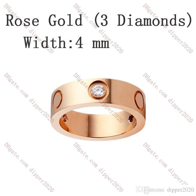 Różowe złote diamenty (4 mm)