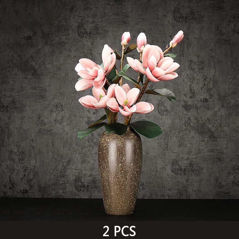 Details about   Artificial Flowers Magnolia Pu Big Teddy Fresh Flores Wedding Home Decoration 