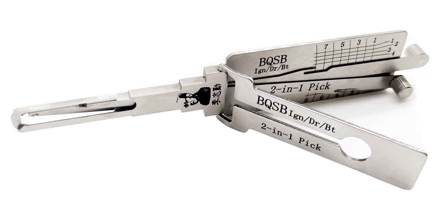 BSQB Lishi Tool 2 in 1 Lock Pick and Decoder Locksmith Supplies Tools Auto Picks