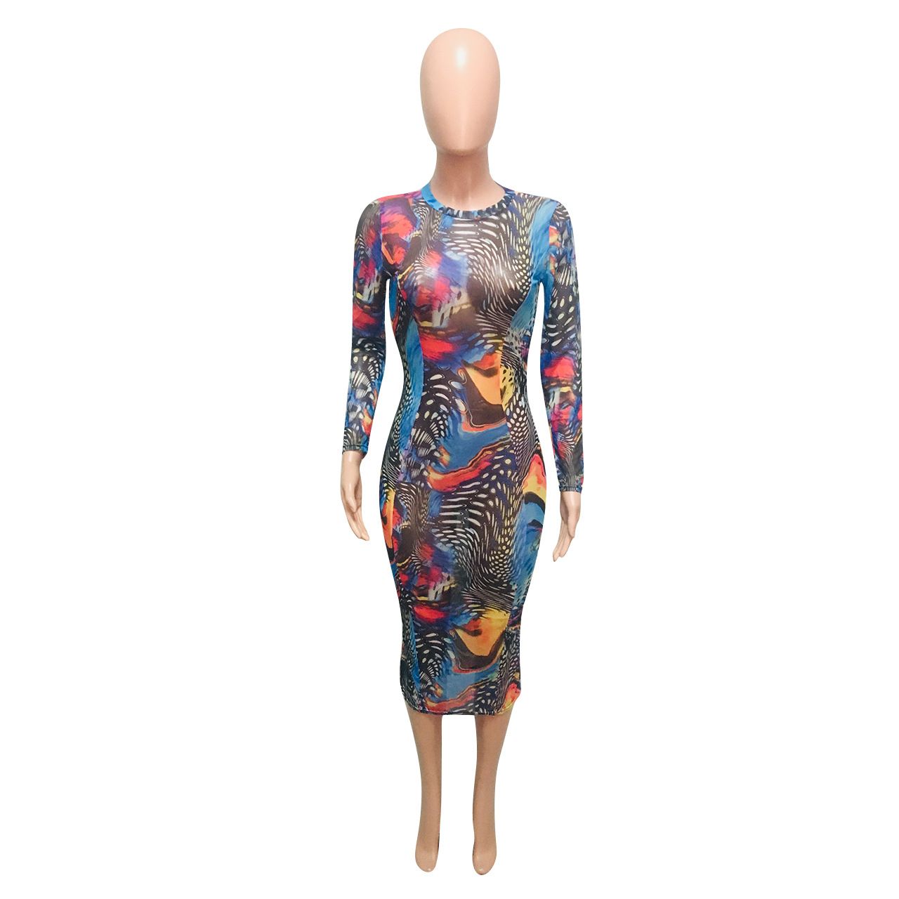 Compra 2021 Ins Internet Celebrity Famosa Vestido Leopardo O Ne Manga Larga  Summer Sexy Party Bodycon Midi Vestido Vestidos Barato | Entrega Rápida Y  Calidad | Es.Dhgate