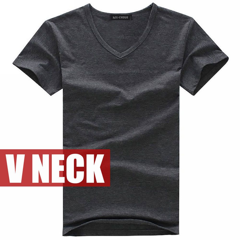 v Neck Dark Srey Grey