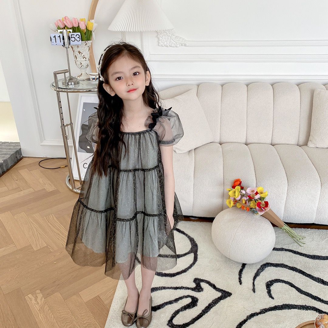Compra Lujoso Encaje Niños Niñas Vestido Verano Niños Bebé Niña Oro Alambre  Vestido Fiesta Bebé Negro Tutu Ropa Barato | Entrega Rápida Y Calidad |  Es.Dhgate
