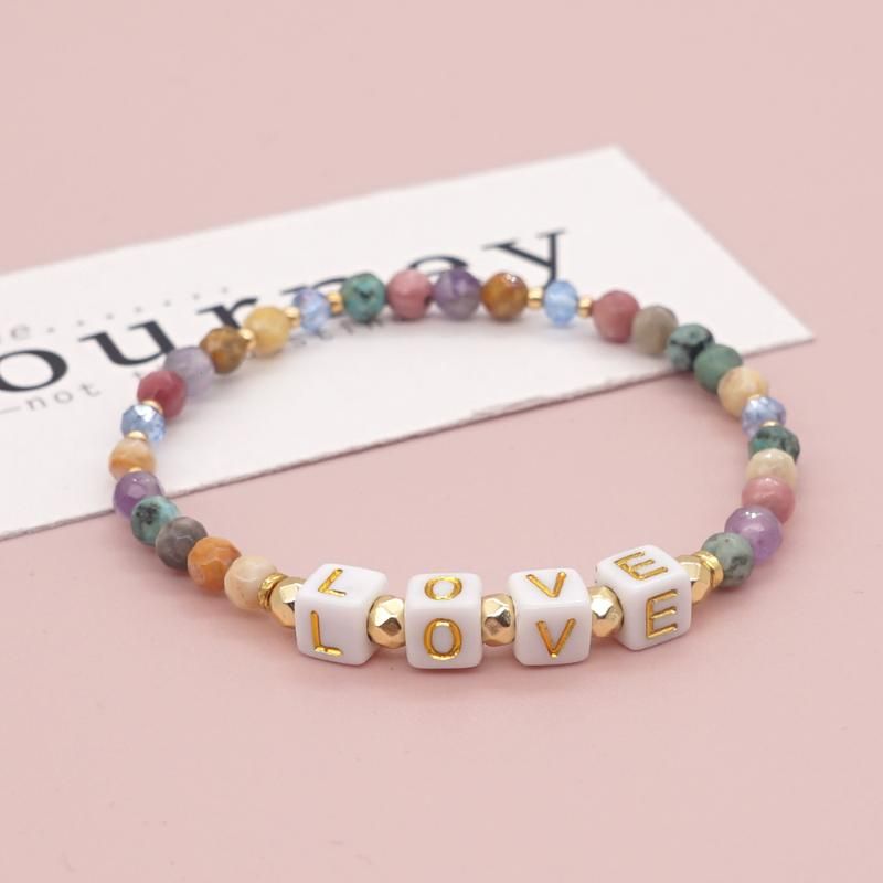 Pulsera De Cuentas De Letras De Turquesa Natural Pulsera De Pulsera De Cuentas De Letras De Turquesa Natural Pulsera De