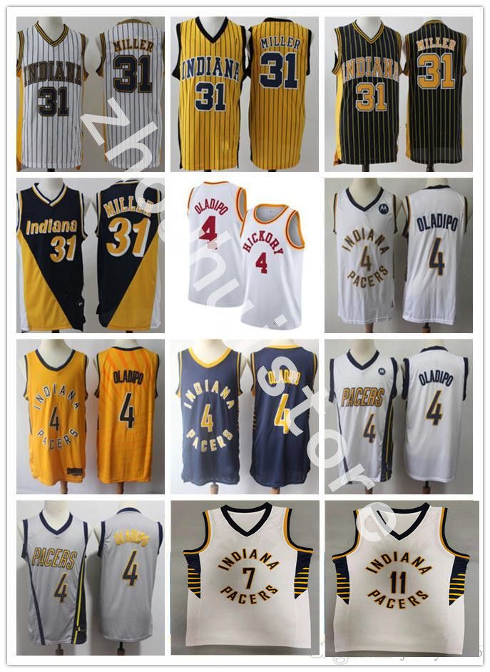 fricción Deflector perfil Hombres Indiana "Pacers" Camiseta de baloncesto Victor 4 Oladipo 11  Domantas Sabonis 7 Malcolm Brogdon Reggie 31 Miller Retro "NBA" Jerseys