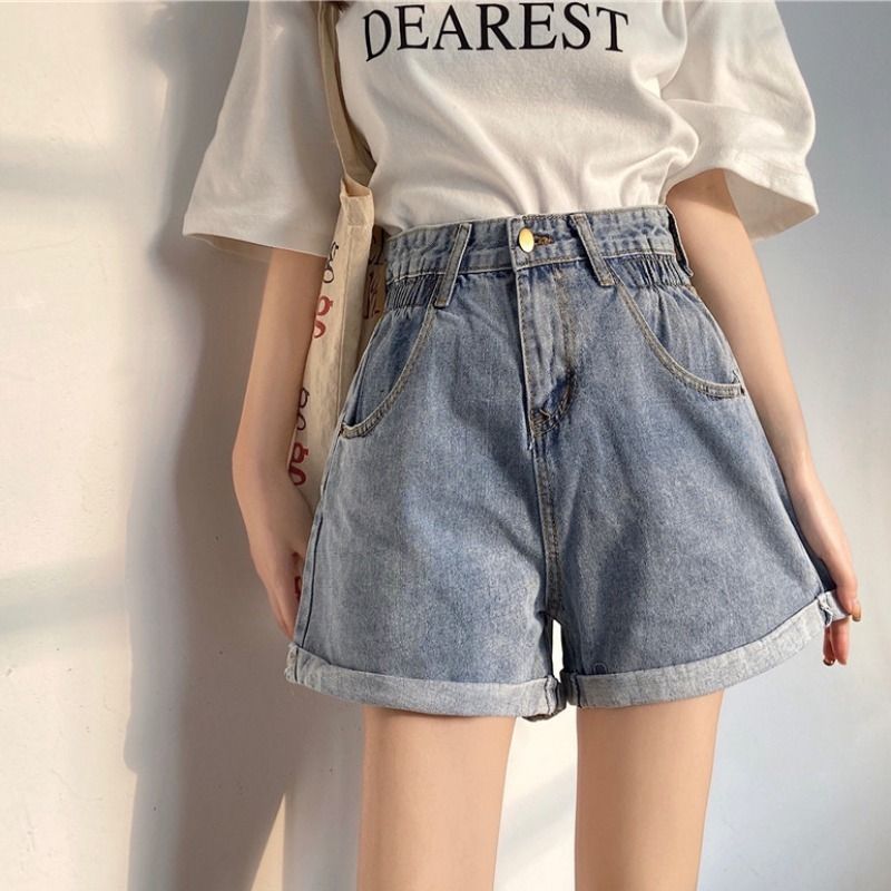 New Loose Slim Denim Shorts Womens 