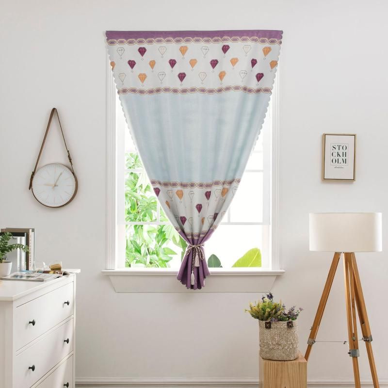 Cortinas cortinas cortinas cortas para cocina tapa de ola borde vertical tela de terminada sala