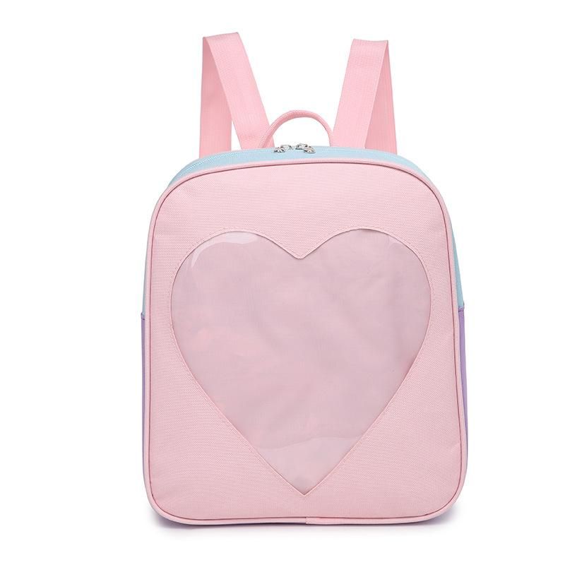 transparent heart backpack