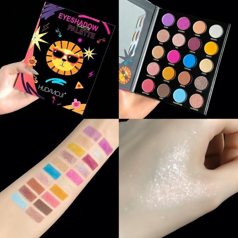 Sombra de ojos hudamoji dibujos animados de 20 colores paleta de sombra de ojos mate perla Sombra de ojos hudamoji dibujos animados de 20 colores paleta de sombra de ojos mate perla