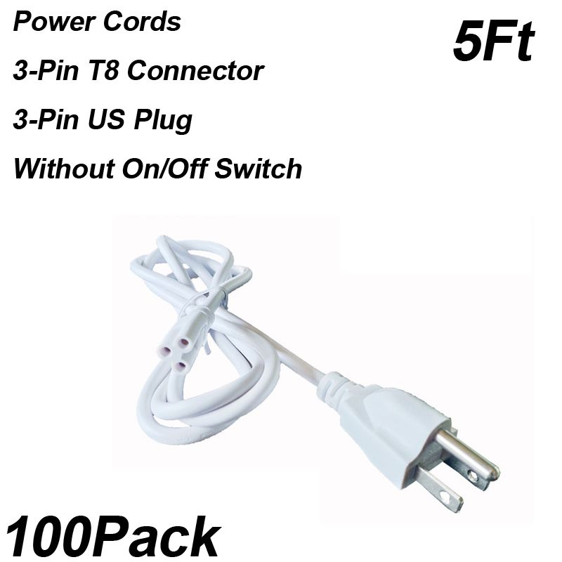 5Ft 3-Pin Power Cords Without Switch