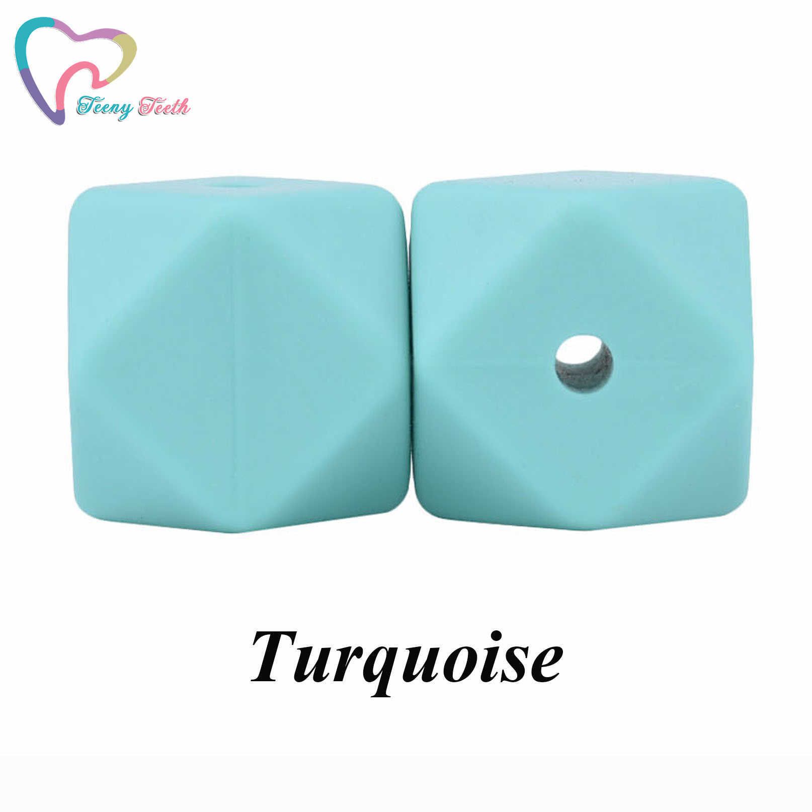 Turquoise-14 mm hexagone