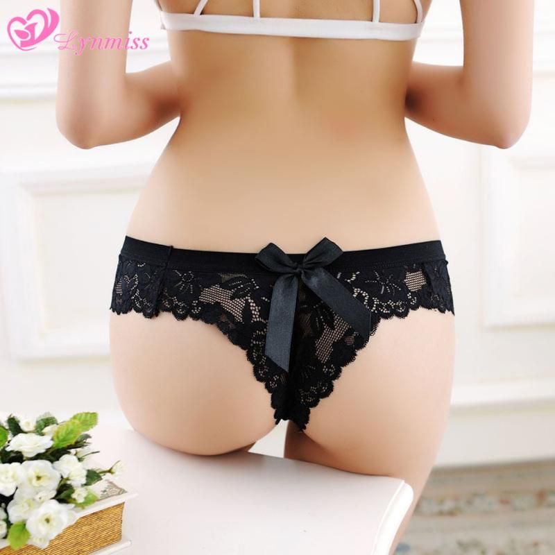 Bragas las mujeres mujeres sensuales lencería de cordón transparente de cintura baja ropa