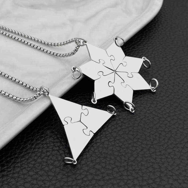 Personalizado 3/4/5/6/7/8 PCS / Set Puzzle Colgante colgante los amigos