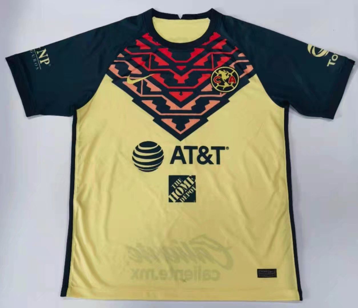 Club America Liga MX Away 2019 Jersey Men's Navy Blue Short Sleeve Size 2XL New 