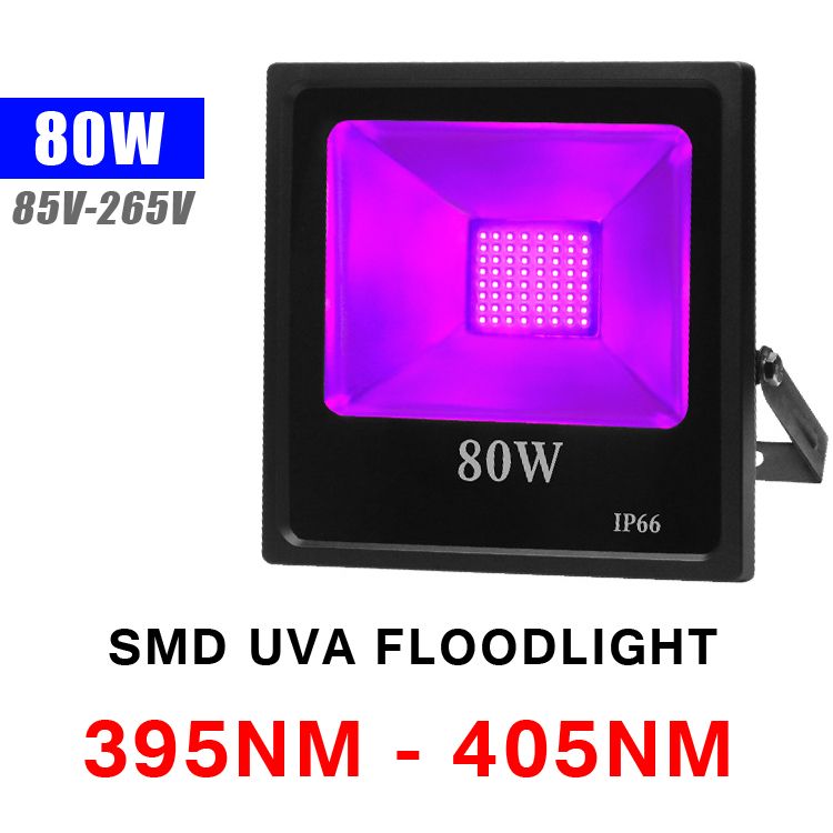 80W UV (395 nm-405nm) 85V-265V strålkastare