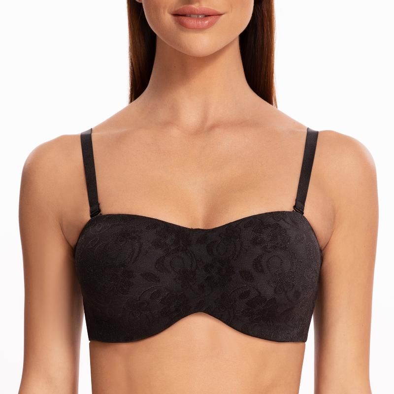 Bras MELENECA Womens Unlined Strapless Bra With Underwire Minimizer For  Large Busts Seamless Jacquard Fabric From Maoxuewang, $16.43