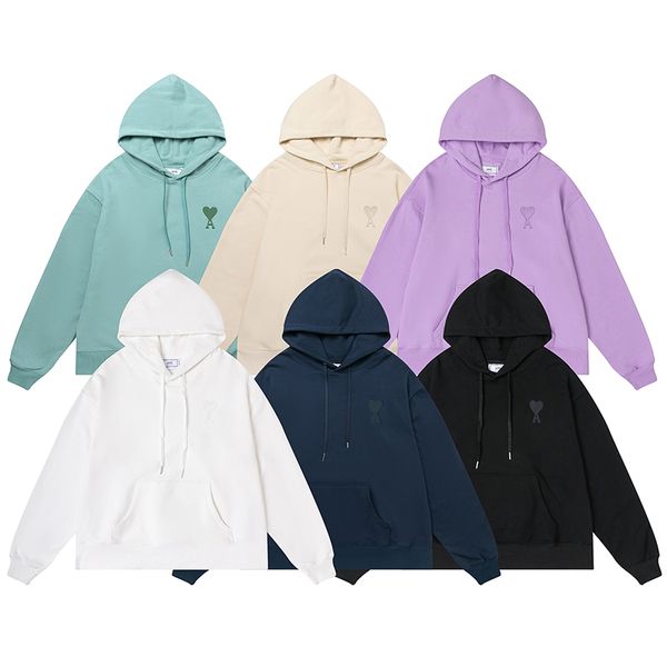 Sudadera con capucha Ami Paris blanca con logotipo | H-Brands