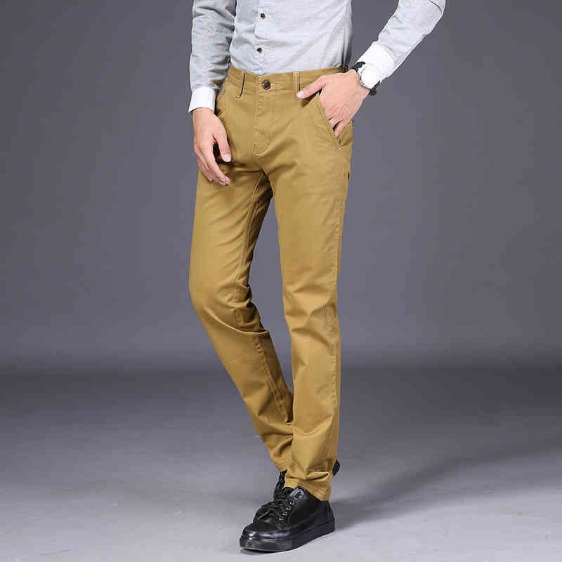 Compra Talla Grande 42 44 Pantalones Casuales Para Hombre Moda Delgada  Algodón Elástico Hombres Rectos Pantalones Pantalones De Negocios Pantalones  De Negocios Primavera 210522 Barato | Entrega Rápida Y Calidad | Es.Dhgate
