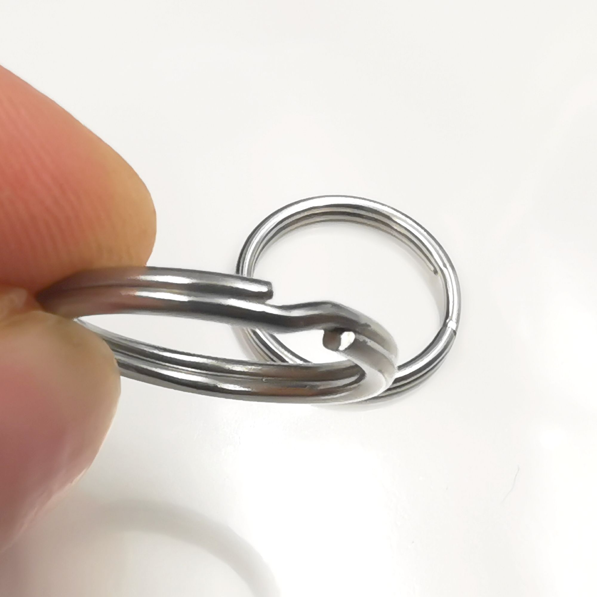 50pcs Flat Key Rings Metal Key Rings Diy Keychain Rings Round Key Rings  Flat O-shaped Rings